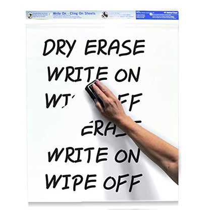 AVERY National Write On-Cling On Easel Pad, Unruled, 27 x 34, White, 35 Sheets