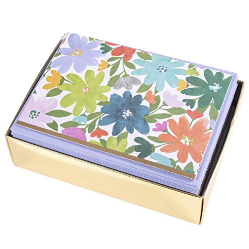 Graphique Boxed Cards, Flower Power – Includes 16 Cards with Matching Envelopes and Storage Box, Cute Stationery Made on Durable Cardstock, Cards Measure 4” x 5.625”