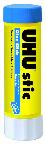 Saunders UHU Glue Stick, 1.41 oz., Blue (99653)