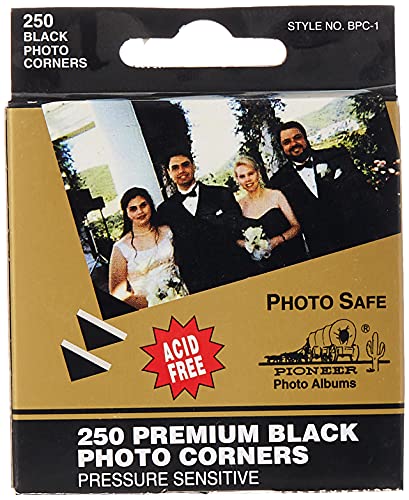 Pioneer Photo BPC-1 Corners Black 250Pk, 250 Count (Pack of 1)