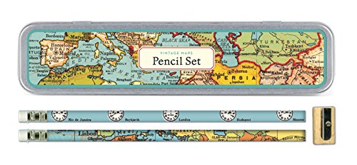 Cavallini Papers & Co. PS/VINMAP Vintage Maps Pencil Set