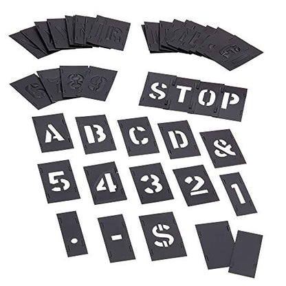 Stencil Set-Letter/Number 1" PVC 46Pcs.