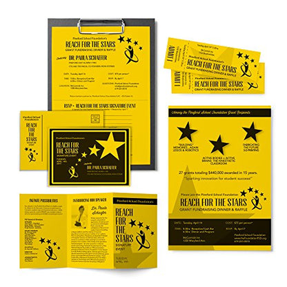 Astrobrights Color Cardstock, 65 lb Cover Weight, 8.5 x 11, Solar Yellow, 250/Pack