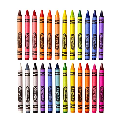 Binney & Smith Crayola(R) Standard Crayon Set, Lift-Lid Box, Assorted Colors, Box Of 24