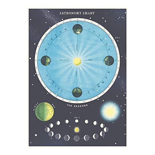 Cavallini Decorative Wrap Poster, Astronomy Chart, 20 x 28 inch Italian Archival Paper (WRAP/ASTRO2)