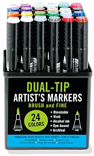 Studio Series Professional Alcohol Markers - Dual Tip - 24 Pack.