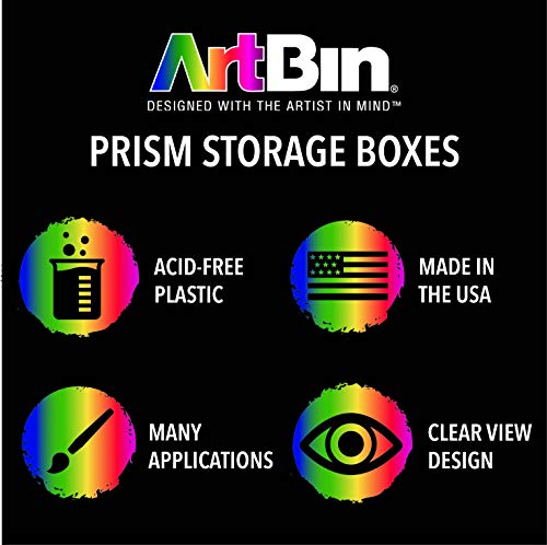 ArtBin 1118AB Prism 18 Compartment Storage Box, Small Art & Craft Organizer, [1] Plastic Storage Case, Clear