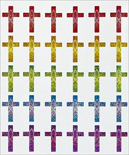 Carson Dellosa Dazzle Stickers Crosses, Pack of 120, Multi