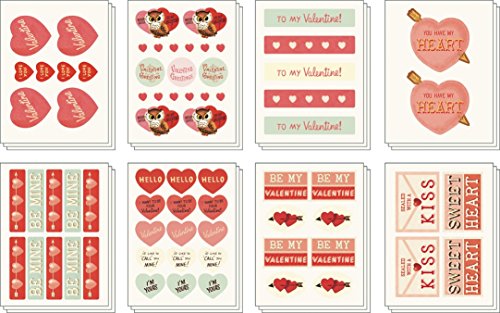 Cavallini Papers Vintage Valentine's Stickers