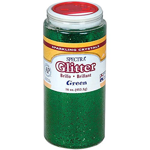 Unknown Pacon Spectra Glitter, 0.04 Hexagon Crystals, Green, 16 Oz Shaker-Top Jar