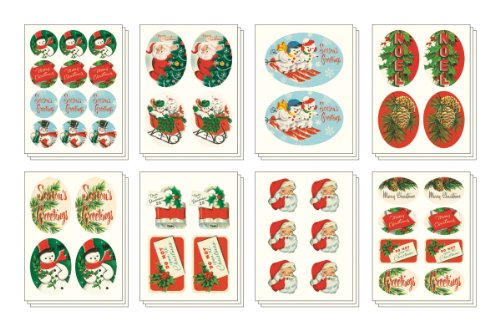 Cavallini Decorative Stickers Christmas, Assorted