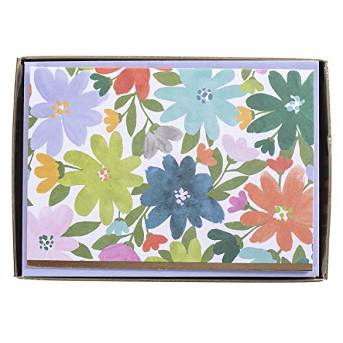 Graphique Boxed Cards, Flower Power – Includes 16 Cards with Matching Envelopes and Storage Box, Cute Stationery Made on Durable Cardstock, Cards Measure 4” x 5.625”