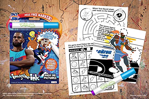 Bendon Space Jam: A New Legacy 20 Page Imagine Ink Coloring and Activity Book with 1 Mess Free Marker (Looney Tunes) 50784