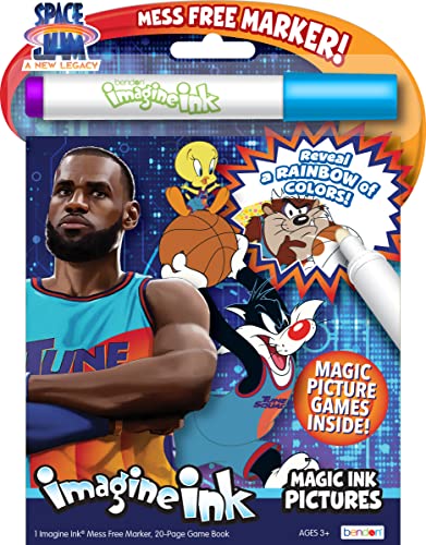 Bendon Space Jam: A New Legacy 20 Page Imagine Ink Coloring and Activity Book with 1 Mess Free Marker (Looney Tunes) 50784