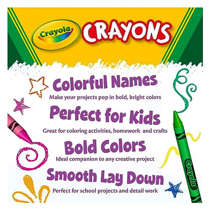 Crayola Crayon Classpack, 800 Count, Bulk School Supplies For Teachers, Large Crayon Box, 8 Colors