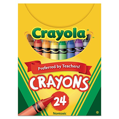 Binney & Smith Crayola(R) Standard Crayon Set, Lift-Lid Box, Assorted Colors, Box Of 24