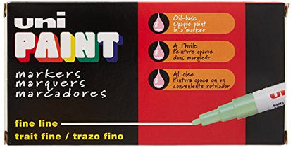 Uni-Paint 63701 Markers, Fine Point, Black, Set Of 12