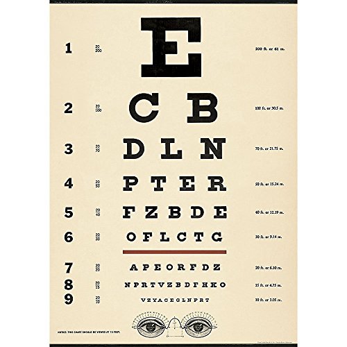 Cavallini & Co. Eye Exam Chart Decorative Decoupage Poster Wrapping Paper Sheet