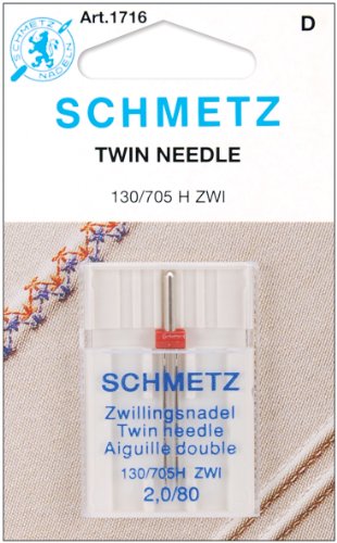 Schmetz Twin Machine Needle 1/Pk- Size 2.0 12/80