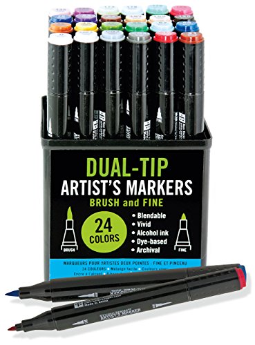 Studio Series Professional Alcohol Markers - Dual Tip - 24 Pack.