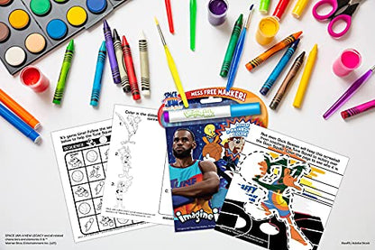 Bendon Space Jam: A New Legacy 20 Page Imagine Ink Coloring and Activity Book with 1 Mess Free Marker (Looney Tunes) 50784