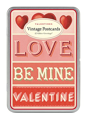 Cavallini Papers & Co. Cavallini Valentines Glitter Vintage Postcards