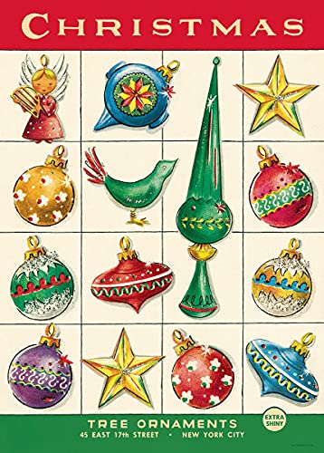 Cavallini & Co. Decorative Paper Sheet, Christmas Ornaments, 20 x 28 Inch Italian Archival Paper (WRAP/HOL40)