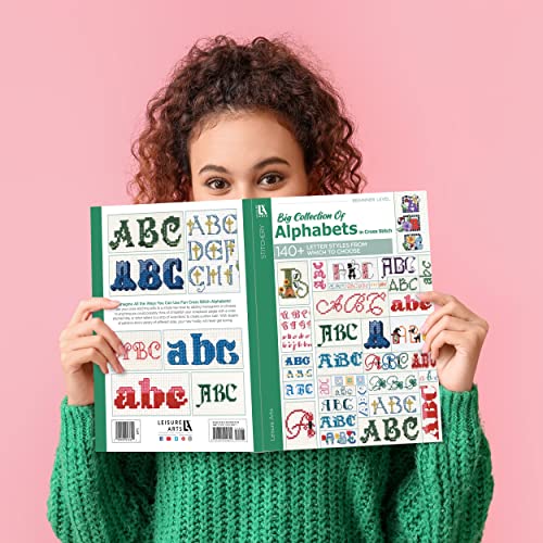 Leisure Arts A Big Collection Of Alphabets Book, Cross Stitch Alphabet Pattern Books, Cross Stitch Letters Bible, Alphabet Cross Stitch Kits, Cross Stitch Letter Patterns