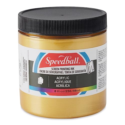 Speedball Acrylic Screen Printing Ink, 8-Ounce, Gold