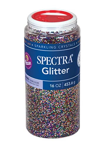 Spectra Arts & Crafts Glitter, Multi-Color, 16 oz., 1 Jar