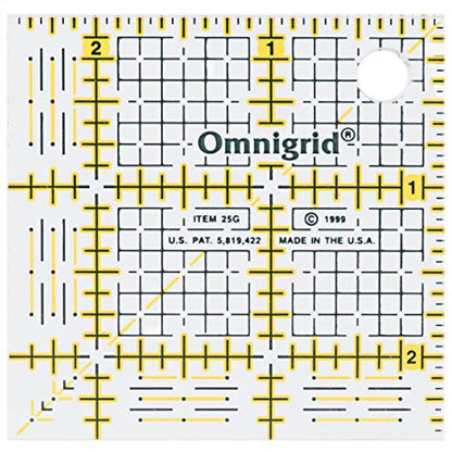 Omnigrid Square Value Pack (2-1/2", 4-1/2", 6-1/2") Quilting Ruler, Clear