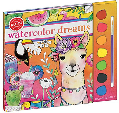 Klutz Watercolor Dreams Craft Kit, 11 Piece Set, Multicolor