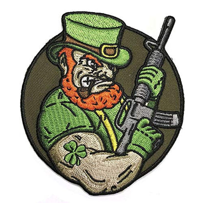 Honchosfx Angry Leprechaun AR-15 Embroidered Patriotic Irish Tactical Morale Patch