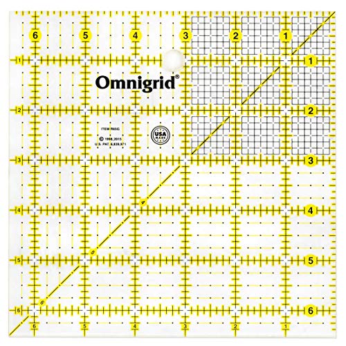 Omnigrid Square Value Pack (2-1/2", 4-1/2", 6-1/2") Quilting Ruler, Clear