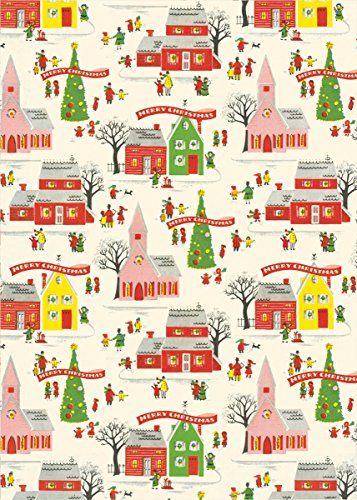 Cavallini & Co. Christmas Village Decorative Paper Sheet 20" x 28"