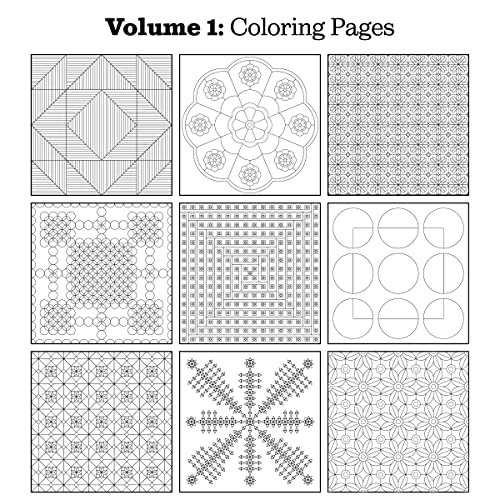 Pattern and Pattern - The Adult Coloring Book Set (Vol. 1 & 2) incl. BONUS Christmas Coloring Book | 220 Geometric Patterns | Adult Coloring Book For Women | Mindfulness, Relaxation & Self Care