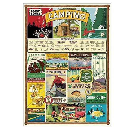 Cavallini & Co. Decorative Paper Sheet, Camping, 20 x 28 inch Italian Archival Paper (WRAP/Camp)…