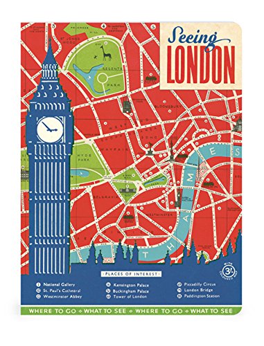 Cavallini Papers & Co. Notebook Set Vintage London, 4-Inch by 5.5-Inch, 2 Notebooks 96 Pages