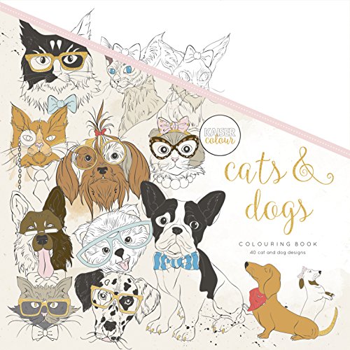 Kaisercraft Colouring Book Cats & Dogs, 25 x 25 x 0.6 cm, White