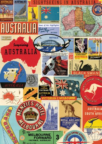 Cavallini & Co. Australia Collage Decorative Decoupage Poster Wrapping Paper Sheet