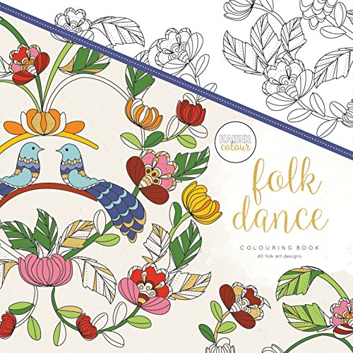 Kaisercraft Folk Dance-Kaiser Coloring Book, 24.89x24.63x0.76 cm, Multicolour