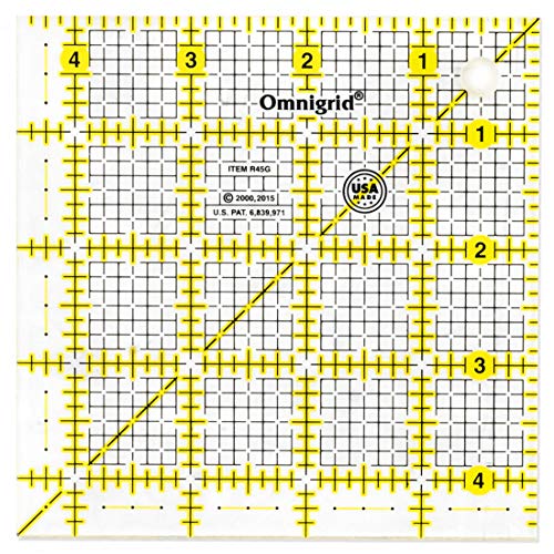 Omnigrid Square Value Pack (2-1/2", 4-1/2", 6-1/2") Quilting Ruler, Clear