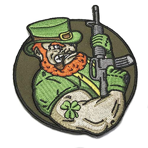 Honchosfx Angry Leprechaun AR-15 Embroidered Patriotic Irish Tactical Morale Patch