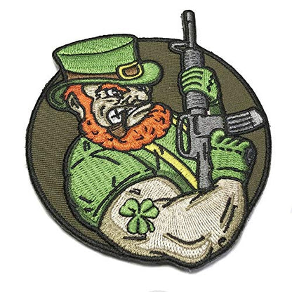 Honchosfx Angry Leprechaun AR-15 Embroidered Patriotic Irish Tactical Morale Patch