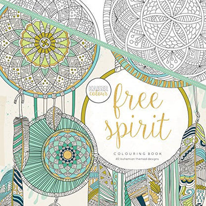 Kaisercraft Kaisercolour Perfect Bound Coloring Book Free Spirit, Acrylic, Multicolour, 24.89x24.38x0.76 cm