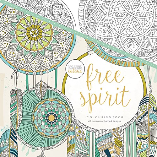 Kaisercraft Kaisercolour Perfect Bound Coloring Book Free Spirit, Acrylic, Multicolour, 24.89x24.38x0.76 cm