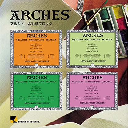 Arches Watercolor Block, Hot Press 10"X14", 20 Count